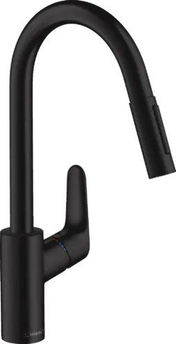 Змішувач для кухні Hansgrohe Focus M41 чорний матовий 31815670 з висувною лійкою