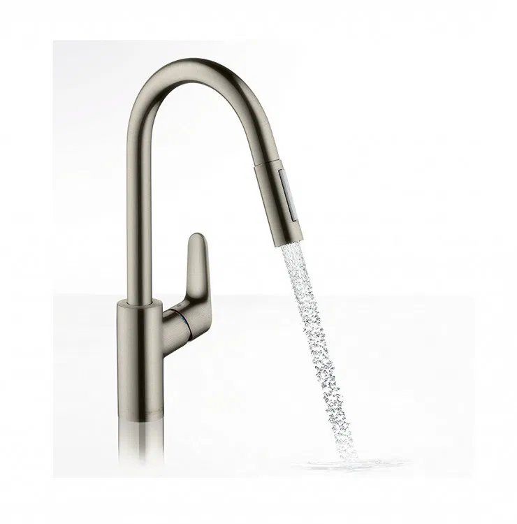 Змішувач для кухні Hansgrohe Focus сталь 31815800 з висувною лійкою