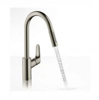 Змішувач для кухні Hansgrohe Focus сталь 31815800 з висувною лійкою