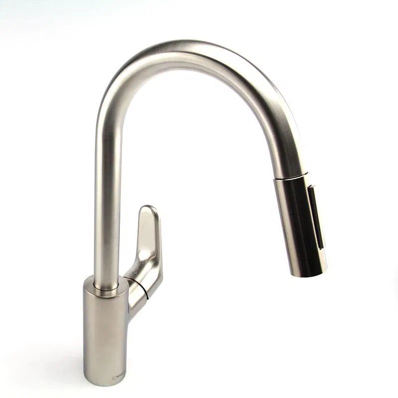 Змішувач для кухні Hansgrohe Focus сталь 31815800 з висувною лійкою