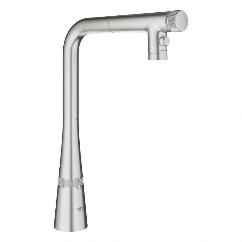 Змішувач для кухні Grohe Scala суперсталь 31888DC0 з висувною лійкою