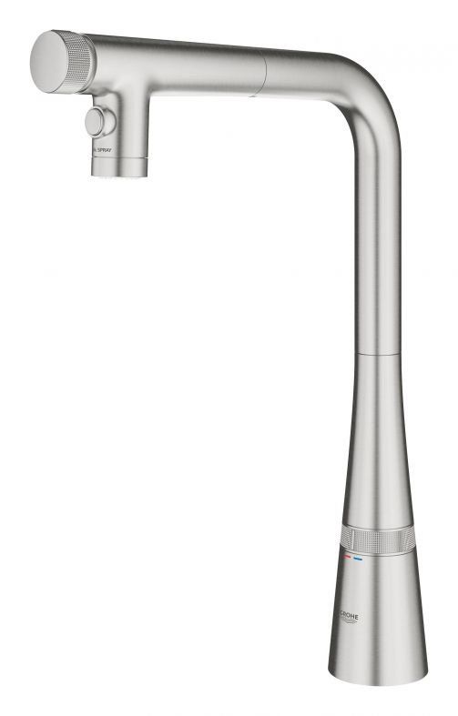 Змішувач для кухні Grohe Scala суперсталь 31888DC0 з висувною лійкою