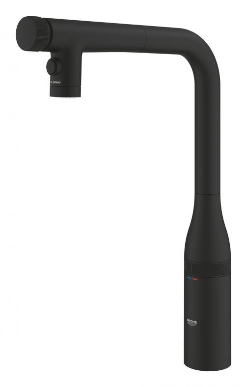 Змішувач для кухні Grohe Essence Smartcontrol фантомний чорний 31892KF0 з висувною лійкою