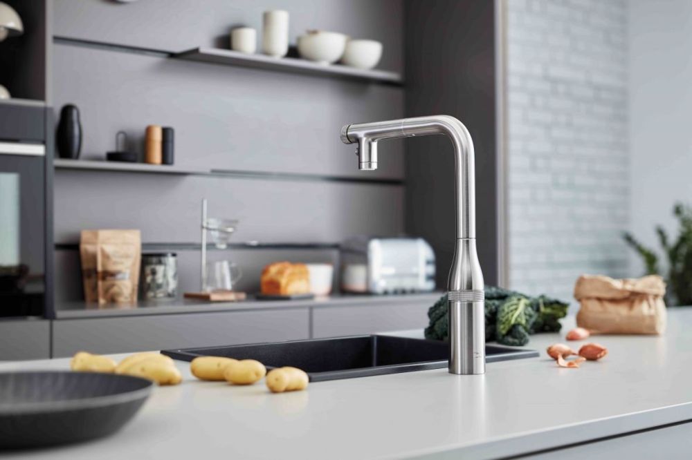 Змішувач для кухні Grohe Accent Smartcontrol суперсталь 31894DC0 з висувною лійкою