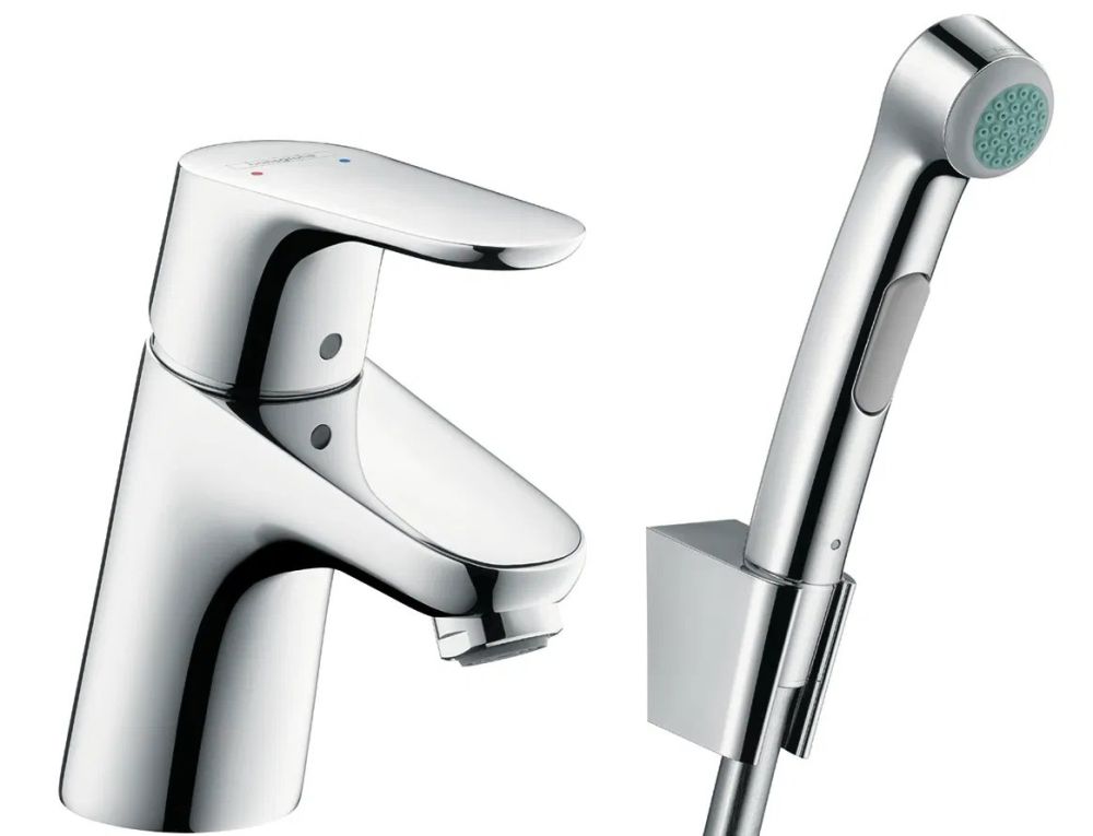 Змішувач для раковини Hansgrohe Focus хром 31926000 з гігієнічним душем