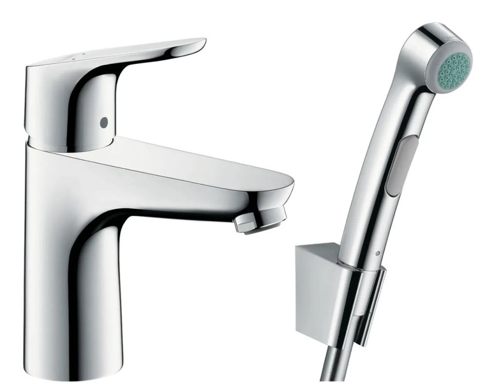 Змішувач для раковини Hansgrohe Focus хром 31927000 з гігієнічним душем