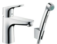 Змішувач для раковини Hansgrohe Focus хром 31927000 з гігієнічним душем