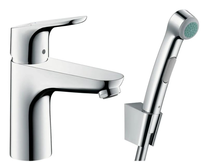 Змішувач для раковини Hansgrohe Focus хром 31927000 з гігієнічним душем