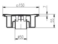 Трап для душу MCH 320N з решіткою Sun