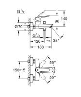 Смеситель для ванны Grohe Start черный матовый 322782432