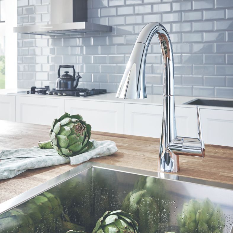 Змішувач для кухні Grohe Zedra хром 32294002 з висувною лійкою