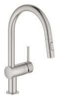 Смеситель для кухни Grohe Minta суперсталь 32321DC2 с выдвижной лейкой