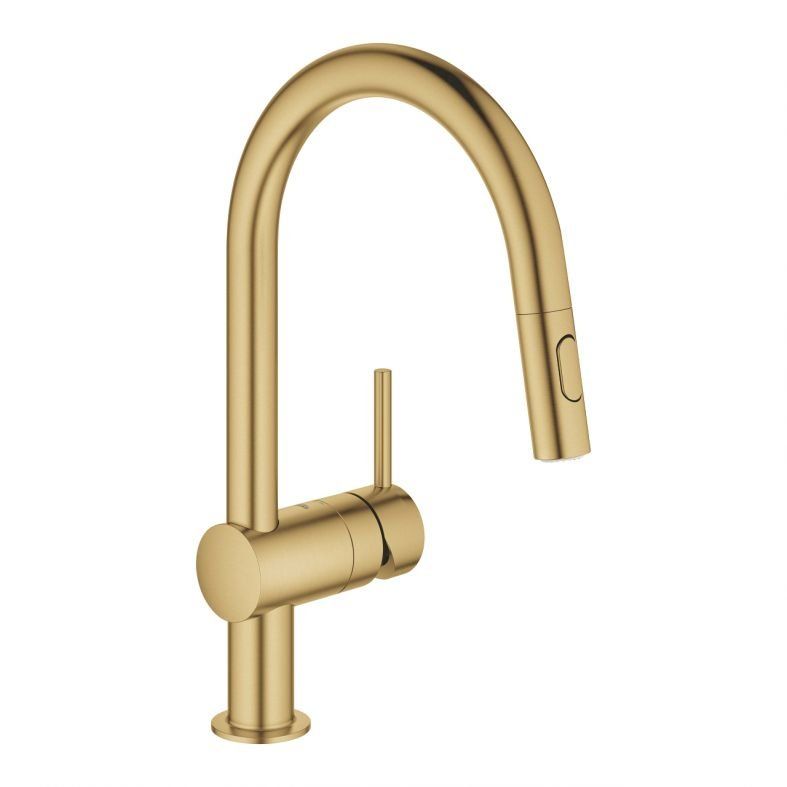 Змішувач для кухні Grohe Minta холодний світанок матовий 32321GN2 з висувною лійкою