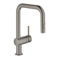 Змішувач для кухні Grohe Minta графіт темний матовий 32322AL2 з висувною лійкою