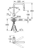Змішувач для кухні Grohe Minta теплий захід сонця матовий 32322DL2 з висувною лійкою