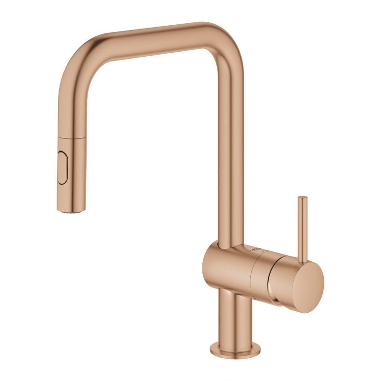 Змішувач для кухні Grohe Minta теплий захід сонця матовий 32322DL2 з висувною лійкою