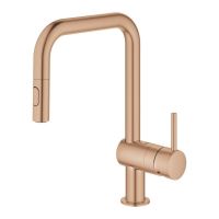 Змішувач для кухні Grohe Minta теплий захід сонця матовий 32322DL2 з висувною лійкою