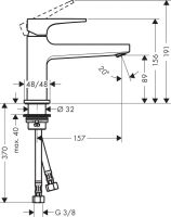 Змішувач для раковини Hansgrohe Metropol хром 32503000