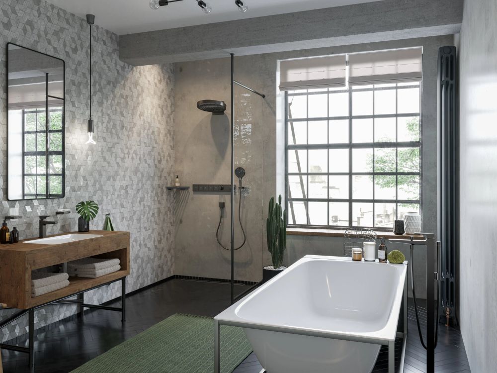 Смеситель для раковины Hansgrohe Metropol черный матовый хром 32507340