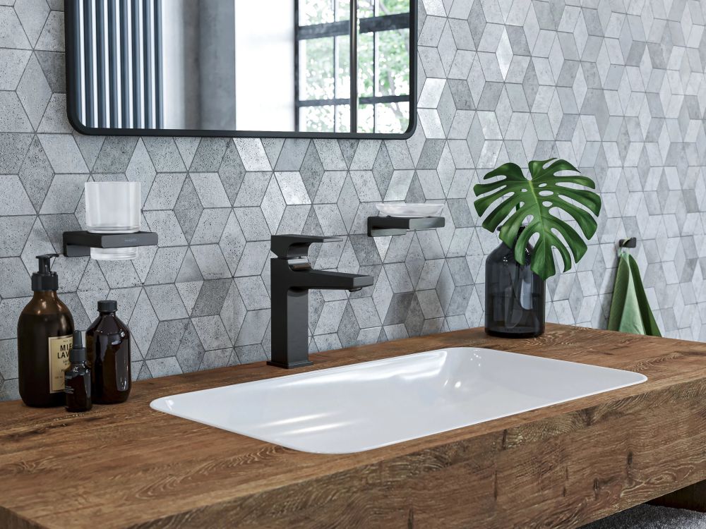 Смеситель для раковины Hansgrohe Metropol черный матовый хром 32507340