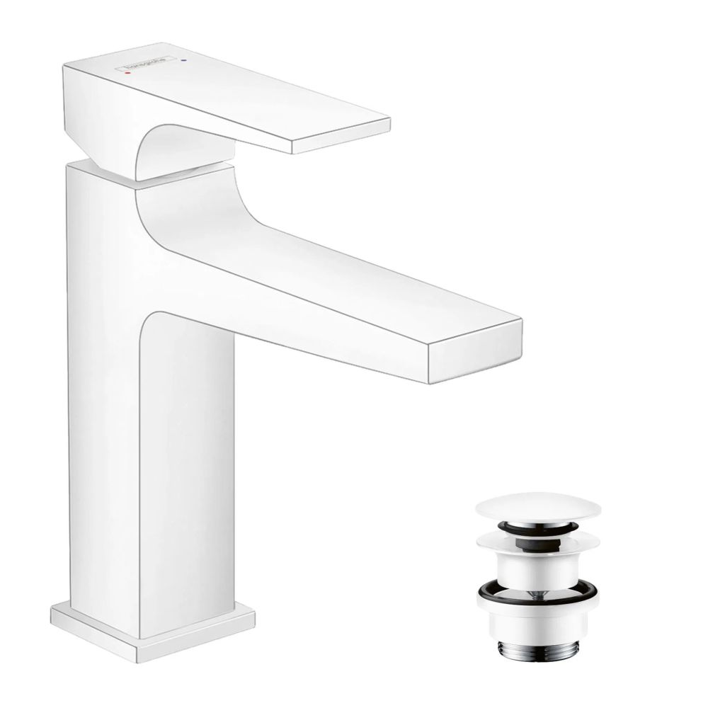 Змішувач для раковини Hansgrohe Metropol білий матовий 32507700