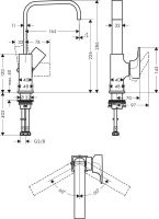 Змішувач для раковини Hansgrohe Metropol чорний матовий хром 32511340