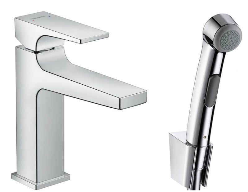 Змішувач для раковини Hansgrohe Metropol хром 32522000 з гігієнічним душем