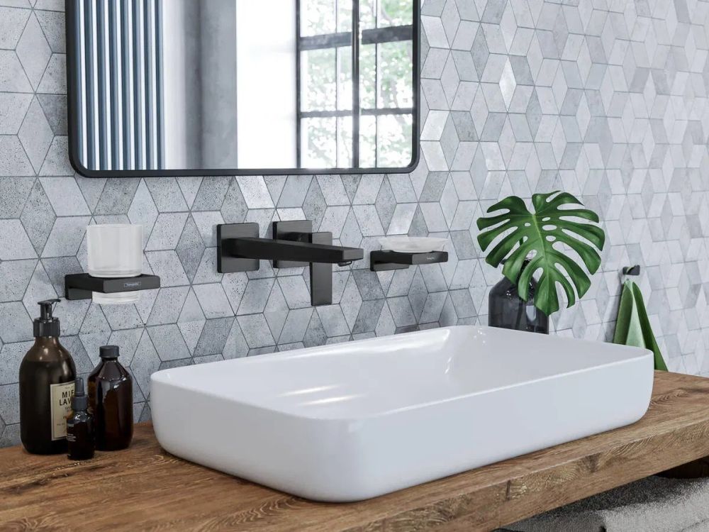 Змішувач для раковини Hansgrohe Metropol чорний матовий 32526670