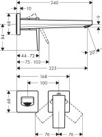 Смеситель для раковины Hansgrohe Metropol золото 32526990