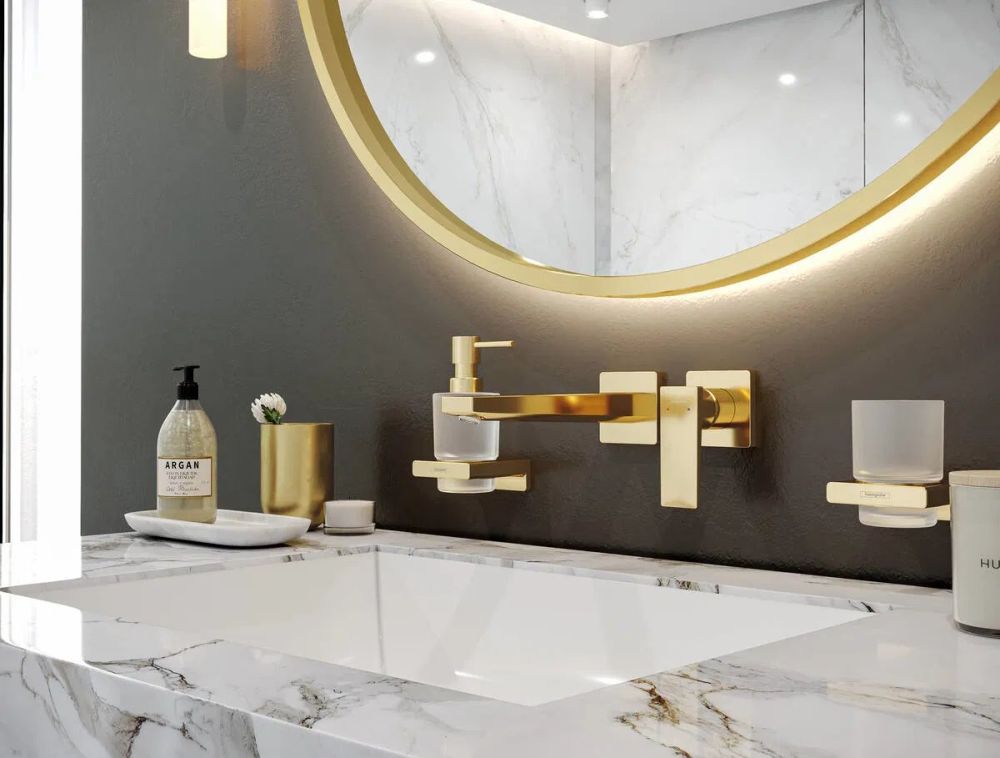 Смеситель для раковины Hansgrohe Metropol золото 32526990