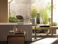 Смеситель для ванны Hansgrohe Metropol черный матовый хром 32532340 на пол