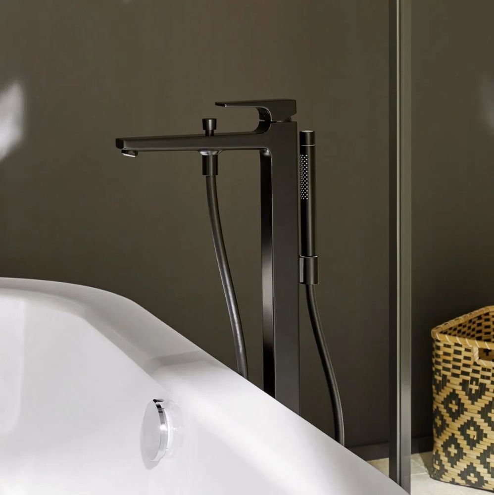 Змішувач для ванни Hansgrohe Metropol чорний матовий 32532670 на підлогу
