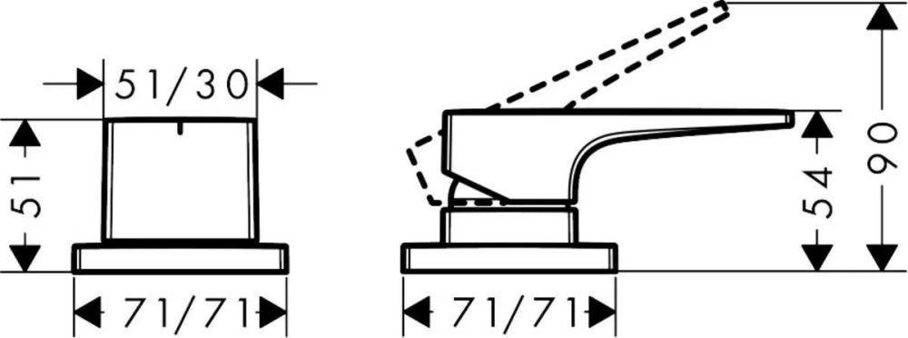 Смеситель на борт ванны Hansgrohe Metropol Classic хром 32548000