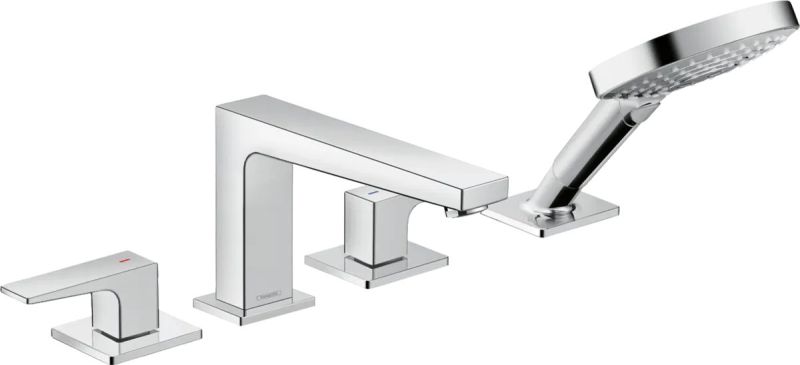 Змішувач на борт ванни Hansgrohe Metropol хром 32552000 з душовим гарнітуром