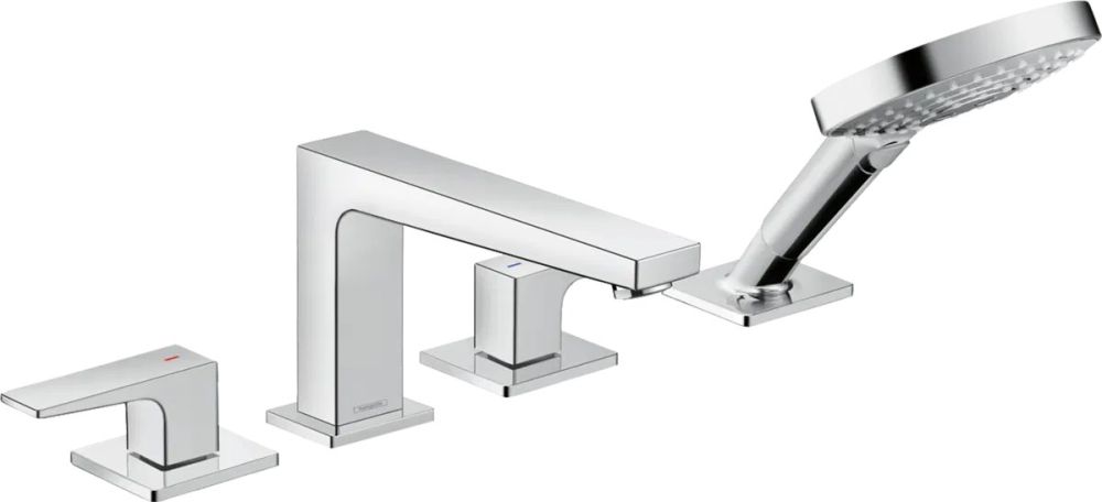Смеситель на борт ванны Hansgrohe Metropol хром 32553000 с душевым гарнитуром