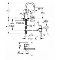 Змішувач для раковини Grohe Concetto New хром 32629002