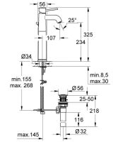 Змішувач для раковини Grohe BauClassic хром 32868000