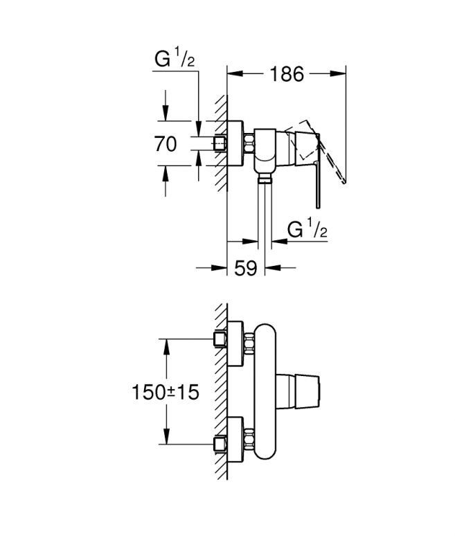 Змішувач для душу Grohe Get хром 32888000