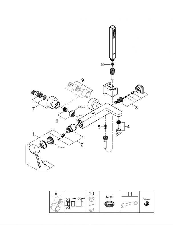 Змішувач для ванни Grohe Plus хром 33547003