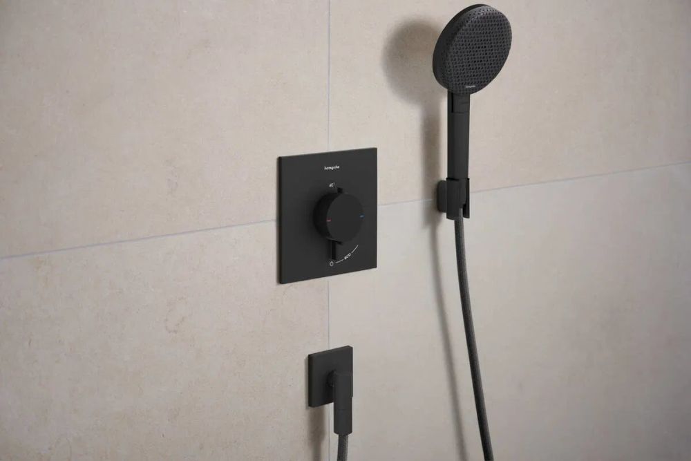 Змішувач прихованого монтажу Hansgrohe Ecostat Comfort E чорний матовий 33710670