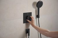 Змішувач прихованого монтажу Hansgrohe Ecostat Comfort E чорний матовий 33710670