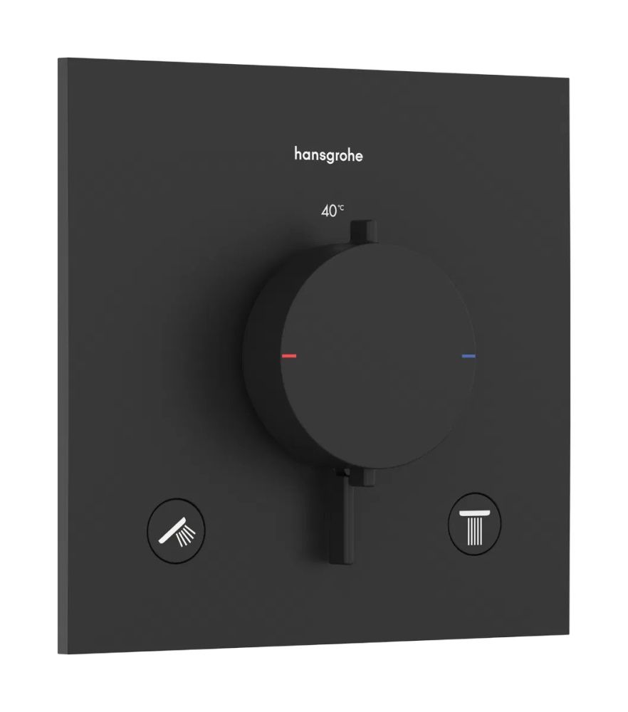 Змішувач прихованого монтажу Hansgrohe Ecostat Comfort E чорний матовий 33711670