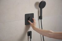 Змішувач прихованого монтажу Hansgrohe Ecostat Comfort Q чорний матовий 33712670