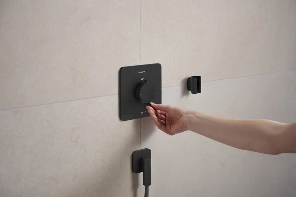Змішувач прихованого монтажу Hansgrohe Ecostat Comfort Q чорний матовий 33712670