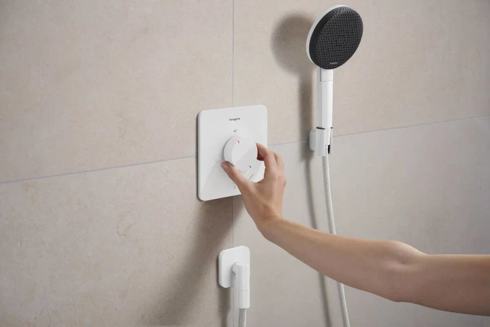 Змішувач прихованого монтажу Hansgrohe Ecostat Comfort Q білий матовий 33712700