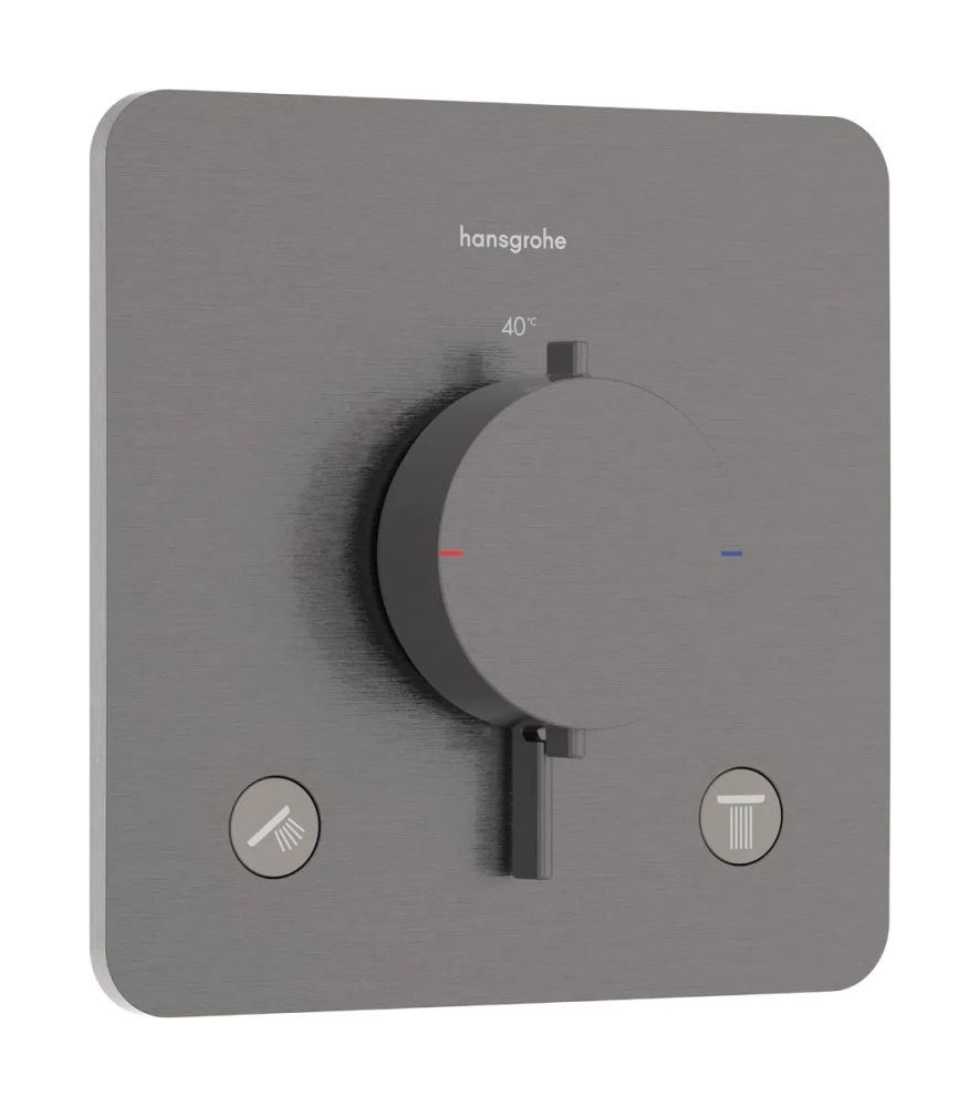 Змішувач прихованого монтажу Hansgrohe Ecostat Comfort Q чорний матовий хром 33713340