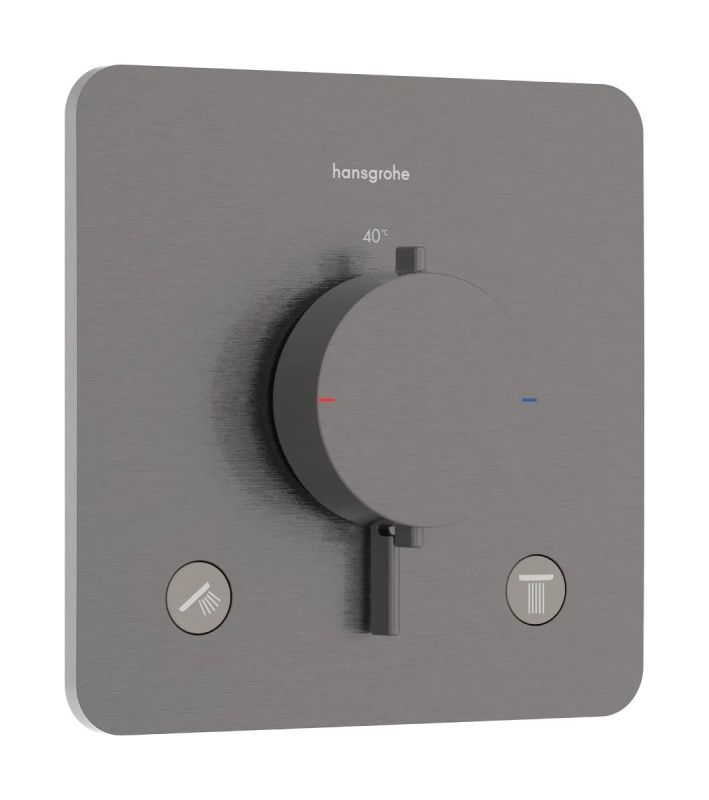 Змішувач прихованого монтажу Hansgrohe Ecostat Comfort Q чорний матовий хром 33713340