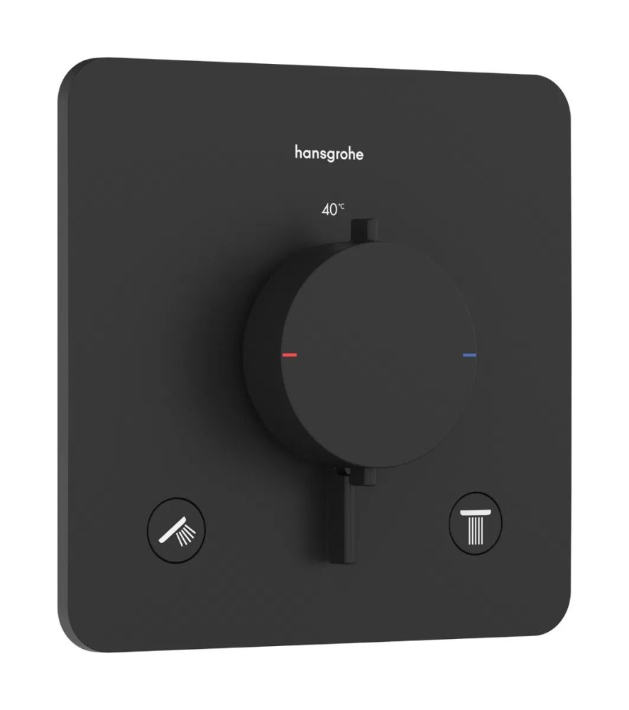 Змішувач прихованого монтажу Hansgrohe Ecostat Comfort Q чорний матовий 33713670