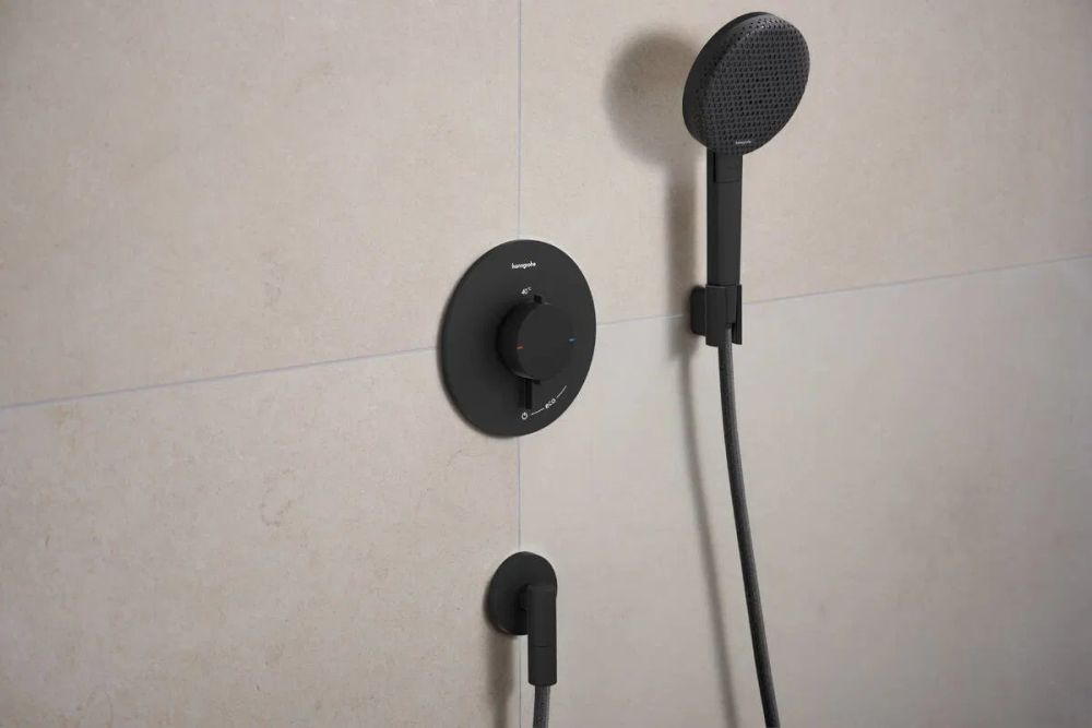 Змішувач прихованого монтажу Hansgrohe Ecostat Comfort S чорний матовий хром 33714670