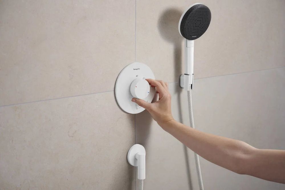 Змішувач прихованого монтажу Hansgrohe Ecostat Comfort S білий матовий 33714700